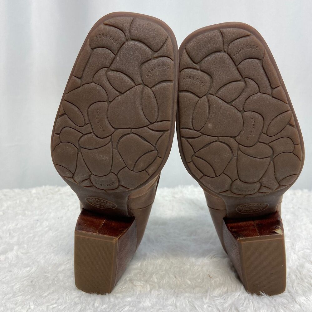 Kork Ease Brown Leather Kissel Heeled Ankle Boots Size 8.5 - Picture 7 of 10